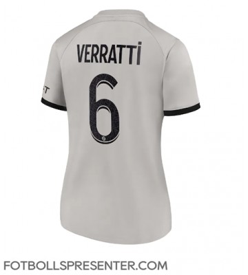 Paris Saint-Germain Marco Verratti #6 Borta Matchtröja Dam 2022-23 Kortärmad